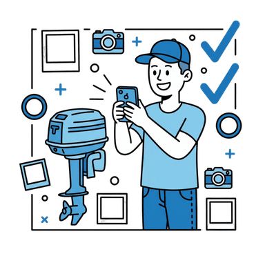 Registrera din motor - Ta bilder och fyll i uppgifter